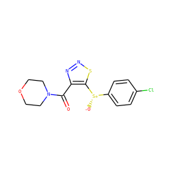 O=C(c1nnsc1[S@@+]([O-])c1ccc(Cl)cc1)N1CCOCC1 ZINC000001401272