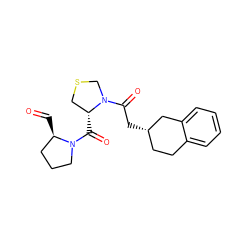 O=C[C@@H]1CCCN1C(=O)[C@@H]1CSCN1C(=O)C[C@H]1CCc2ccccc2C1 ZINC000013737624