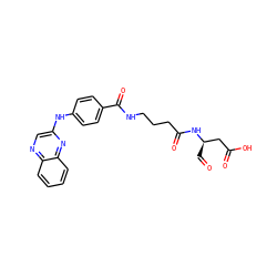 O=C[C@H](CC(=O)O)NC(=O)CCCNC(=O)c1ccc(Nc2cnc3ccccc3n2)cc1 ZINC000028569318