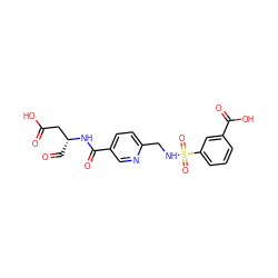 O=C[C@H](CC(=O)O)NC(=O)c1ccc(CNS(=O)(=O)c2cccc(C(=O)O)c2)nc1 ZINC000013491974
