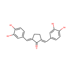 O=C1/C(=C/c2ccc(O)c(O)c2)CC/C1=C\c1ccc(O)c(O)c1 ZINC000005955759