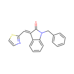 O=C1/C(=C/c2nccs2)c2ccccc2N1Cc1ccccc1 ZINC000049036567