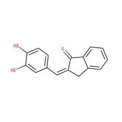 O=C1/C(=C\c2ccc(O)c(O)c2)Cc2ccccc21 ZINC000001736134