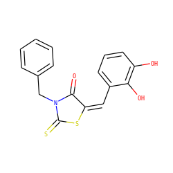 O=C1/C(=C\c2cccc(O)c2O)SC(=S)N1Cc1ccccc1 ZINC000012729753