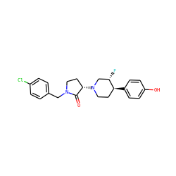 O=C1[C@@H](N2CC[C@H](c3ccc(O)cc3)[C@@H](F)C2)CCN1Cc1ccc(Cl)cc1 ZINC001772588199