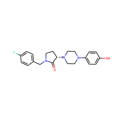 O=C1[C@@H](N2CCN(c3ccc(O)cc3)CC2)CCN1Cc1ccc(F)cc1 ZINC001772632844