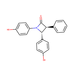 O=C1[C@@H](c2ccccc2)[C@H](c2ccc(O)cc2)N1c1ccc(O)cc1 ZINC000299821454