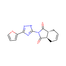 O=C1[C@@H]2CC=CC[C@H]2C(=O)N1c1nc(-c2ccco2)n[nH]1 ZINC000016286576