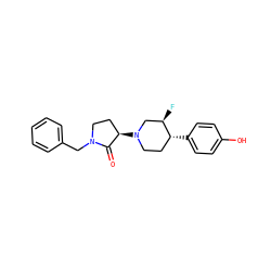 O=C1[C@H](N2CC[C@@H](c3ccc(O)cc3)[C@H](F)C2)CCN1Cc1ccccc1 ZINC001772652123