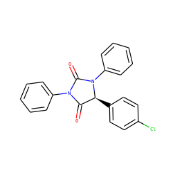 O=C1[C@H](c2ccc(Cl)cc2)N(c2ccccc2)C(=O)N1c1ccccc1 ZINC000013680125
