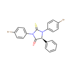 O=C1[C@H](c2ccccc2)N(c2ccc(Br)cc2)C(=S)N1c1ccc(Br)cc1 ZINC000013680174