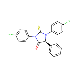 O=C1[C@H](c2ccccc2)N(c2ccc(Cl)cc2)C(=S)N1c1ccc(Cl)cc1 ZINC000013680166