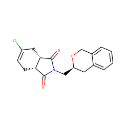 O=C1[C@H]2CC(Cl)=CC[C@H]2C(=O)N1C[C@@H]1Cc2ccccc2CO1 ZINC000018211864