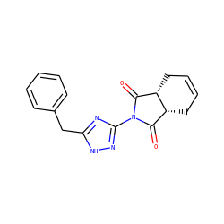 O=C1[C@H]2CC=CC[C@H]2C(=O)N1c1n[nH]c(Cc2ccccc2)n1 ZINC000004195769