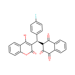 O=C1C(=O)C([C@H](c2ccc(F)cc2)c2c(O)c3ccccc3oc2=O)C(=O)c2ccccc21 ZINC001772644416