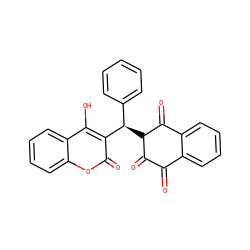 O=C1C(=O)C([C@H](c2ccccc2)c2c(O)c3ccccc3oc2=O)C(=O)c2ccccc21 ZINC001772605602