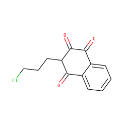 O=C1C(=O)C(CCCCl)C(=O)c2ccccc21 ZINC000100548445