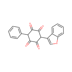 O=C1C(=O)C(c2coc3ccccc23)C(=O)C(=O)C1c1ccccc1 ZINC000037866064