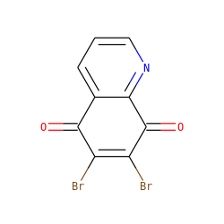 O=C1C(Br)=C(Br)C(=O)c2ncccc21 ZINC000001631080
