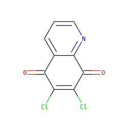 O=C1C(Cl)=C(Cl)C(=O)c2ncccc21 ZINC000000468456