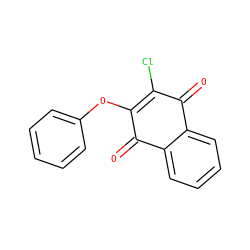 O=C1C(Cl)=C(Oc2ccccc2)C(=O)c2ccccc21 ZINC000000161603