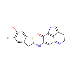 O=C1C(N[C@@H]2Cc3cc(Br)c(O)cc3S2)=CC2=NCCc3c[nH]c1c32 ZINC000000592716