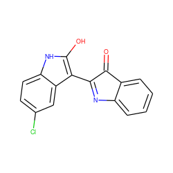 O=C1C(c2c(O)[nH]c3ccc(Cl)cc23)=Nc2ccccc21 ZINC000006582966