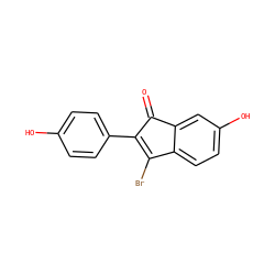 O=C1C(c2ccc(O)cc2)=C(Br)c2ccc(O)cc21 ZINC000016051727