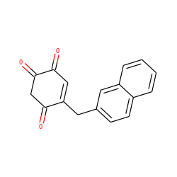 O=C1C=C(Cc2ccc3ccccc3c2)C(=O)CC1=O ZINC000066101472