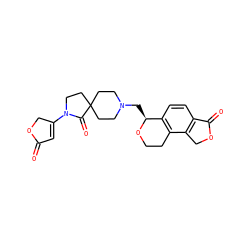 O=C1C=C(N2CCC3(CCN(C[C@@H]4OCCc5c4ccc4c5COC4=O)CC3)C2=O)CO1 ZINC000206790685