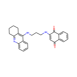 O=C1C=C(NCCCNc2c3c(nc4ccccc24)CCCC3)C(=O)c2ccccc21 ZINC000299839142