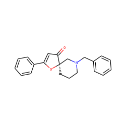 O=C1C=C(c2ccccc2)O[C@@]12CCCN(Cc1ccccc1)C2 ZINC000026284748