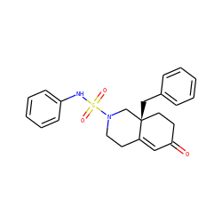 O=C1C=C2CCN(S(=O)(=O)Nc3ccccc3)C[C@]2(Cc2ccccc2)CC1 ZINC000028953611