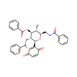 O=C1C=CC(=O)C([C@@H]2O[C@H](CNC(=O)c3ccccc3)[C@@H](O)[C@H](OC(=O)c3ccccc3)[C@H]2OC(=O)c2ccccc2)=C1 ZINC000044352077