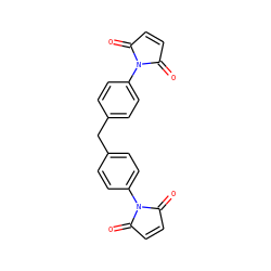 O=C1C=CC(=O)N1c1ccc(Cc2ccc(N3C(=O)C=CC3=O)cc2)cc1 ZINC000001046144