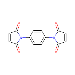 O=C1C=CC(=O)N1c1ccc(N2C(=O)C=CC2=O)cc1 ZINC000000156949