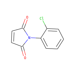 O=C1C=CC(=O)N1c1ccccc1Cl ZINC000000096687