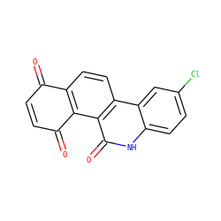 O=C1C=CC(=O)c2c1ccc1c2c(=O)[nH]c2ccc(Cl)cc21 ZINC001772632716