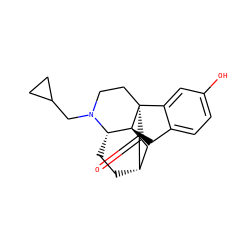 O=C1C[C@@]23CCN(CC4CC4)[C@H]4CC[C@H]1C[C@]42Cc1ccc(O)cc13 ZINC000195394565