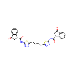O=C1C[C@@H](C(=O)Nc2nnc(CCCCc3nnc(NC(=O)[C@@H]4CC(=O)c5ccccc54)s3)s2)c2ccccc21 ZINC000169697754