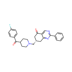 O=C1C[C@@H](CN2CCC(C(=O)c3ccc(F)cc3)CC2)Cc2nc(-c3ccccc3)ncc21 ZINC000045287381