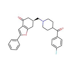 O=C1C[C@@H](CN2CCC(C(=O)c3ccc(F)cc3)CC2)Cc2oc(-c3ccccc3)cc21 ZINC000040954905