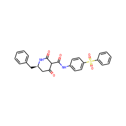 O=C1C[C@@H](Cc2ccccc2)NC(=O)C1C(=O)Nc1ccc(S(=O)(=O)c2ccccc2)cc1 ZINC000100076067