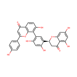 O=C1C[C@@H](c2cc(-c3c(O)ccc4c(=O)cc(-c5ccc(O)cc5)oc34)c(O)cc2O)Oc2cc(O)cc(O)c21 ZINC000473131335