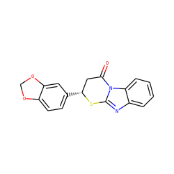 O=C1C[C@@H](c2ccc3c(c2)OCO3)Sc2nc3ccccc3n21 ZINC000000167046