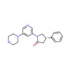 O=C1C[C@@H](c2ccccc2)CN1c1cncc(N2CCNCC2)c1 ZINC000169347293