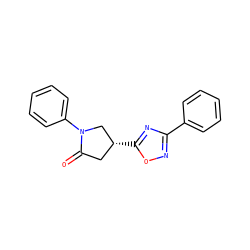 O=C1C[C@@H](c2nc(-c3ccccc3)no2)CN1c1ccccc1 ZINC000006701379
