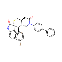 O=C1C[C@@H]2CS[C@]3(C(=O)Nc4cccc(Br)c43)[C@H](c3ccc(Br)cc3)[C@H]2CN1c1ccc(-c2ccccc2)cc1 ZINC001772602807