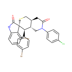 O=C1C[C@@H]2CS[C@]3(C(=O)Nc4cccc(Br)c43)[C@H](c3ccc(Br)cc3)[C@H]2CN1c1ccc(Cl)cc1 ZINC001772570729