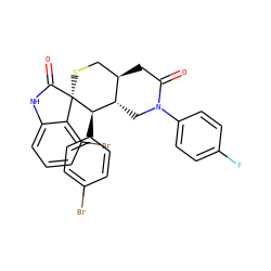 O=C1C[C@@H]2CS[C@]3(C(=O)Nc4cccc(Br)c43)[C@H](c3ccc(Br)cc3)[C@H]2CN1c1ccc(F)cc1 ZINC001772589521